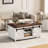Givens Farmhouse Lift Top Coffee Table With Storage Sliding Barn Door-1557606326