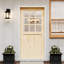 Dalle seulement, porte hollandaise non finie, dalle de porte simple en verre transparent semi-transparent de 9 Lite avec bois de pin naturel-102930618