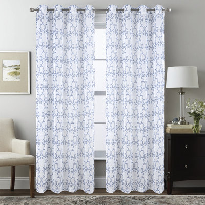 Crown Metallic Semi Sheer Window Curtain Panel