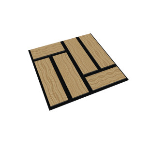 Acoustic Staggered Block-shaped Wood Panel (Set of 4)