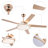 Annagail 52" 5-blade Flush Mount Ceiling Fan with LED Light and Remote Control-1649997000
