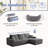 Boneless L-Shaped Sectional Sofa-1535230269