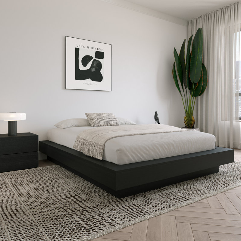 Lit plateforme Brix, Grand, Noir