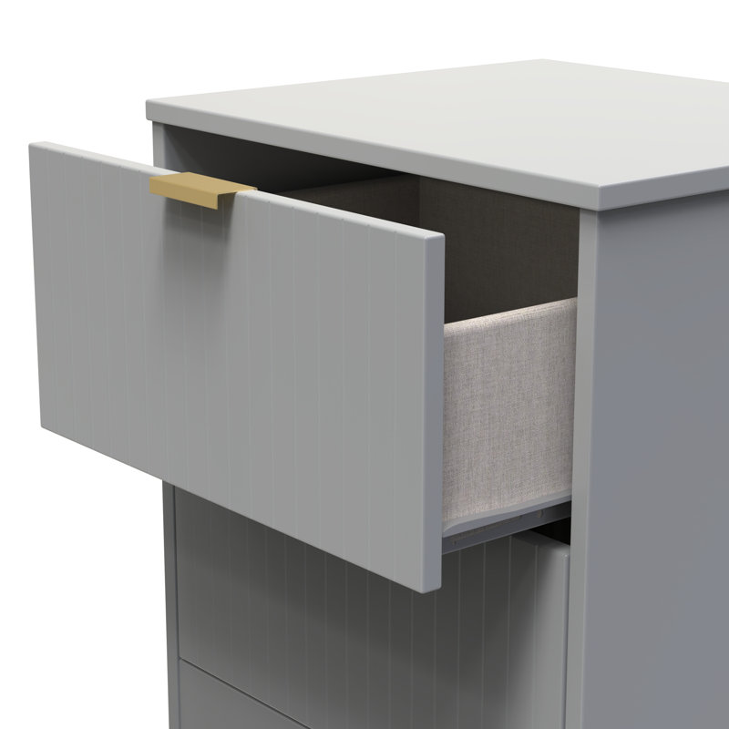 Barriner 45cm W Manufactured Wood Bedside Table, Dusk Grey