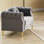 Canapé Chesterfield en velours avec coussins ronds