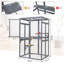 Catio en bois, enclos pour chat extérieur, maison pour chat avec plateformes, planche de soleil, hamac, porte, cage de chaton-125250084