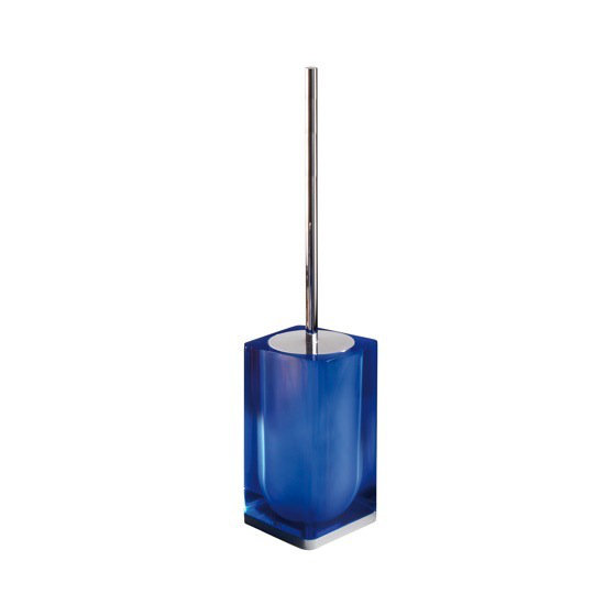 Iceberg 18,5 po H Brosse de toilette et support autoportant, Noir