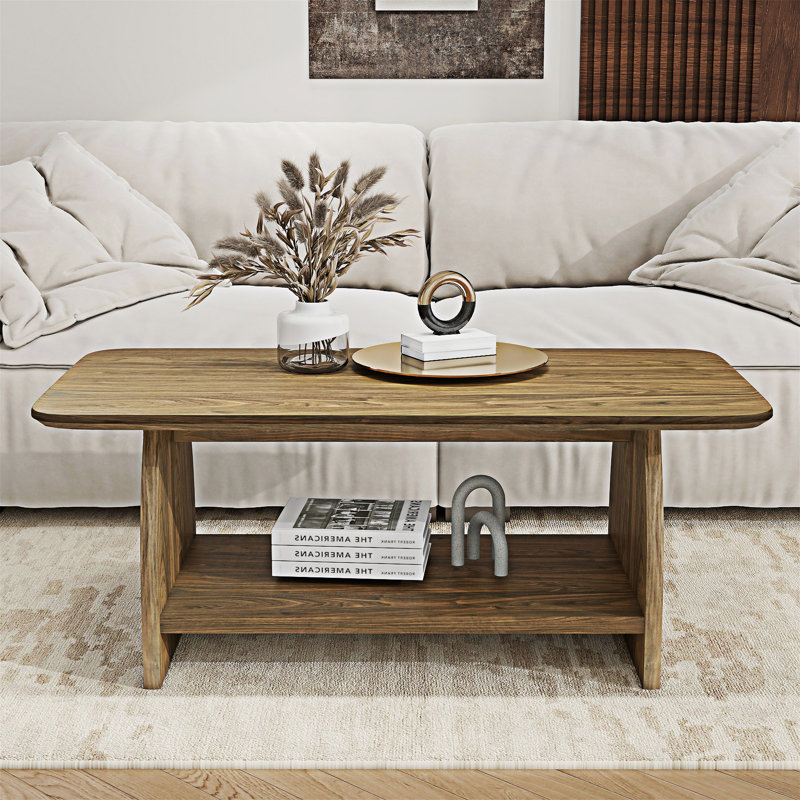Table basse double couche, Marron clair