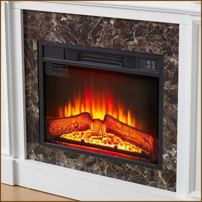 Fireplace Mantel | White, 45.6"W x 11.8"D x 40"H | Fireplace Not Included | MDF, White