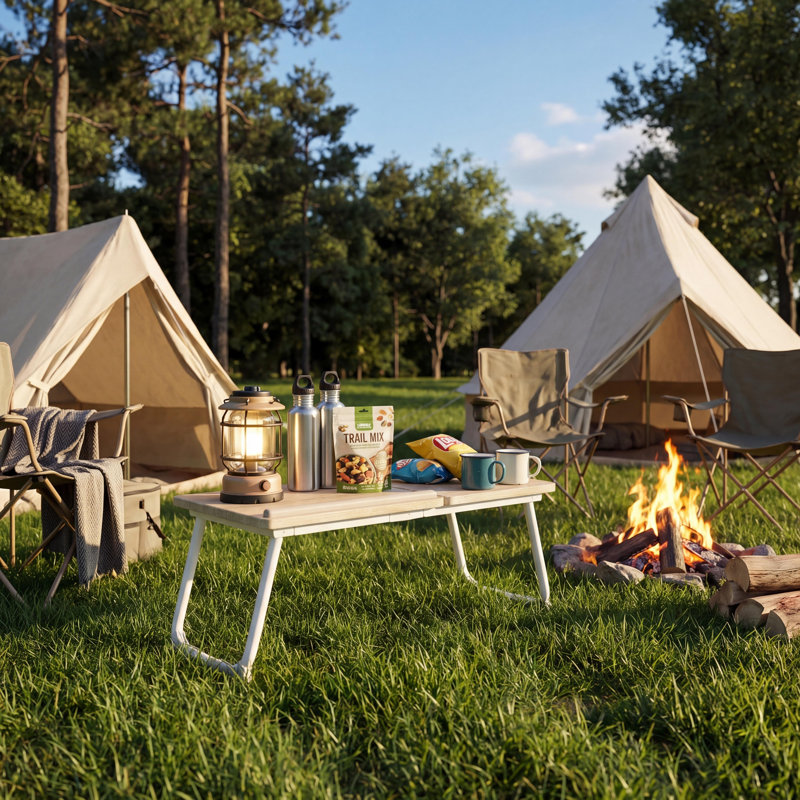 Plateau pour ordinateur portable pour lit, table de service portable, plateau en bois avec cadre en métal pliable et angle réglable