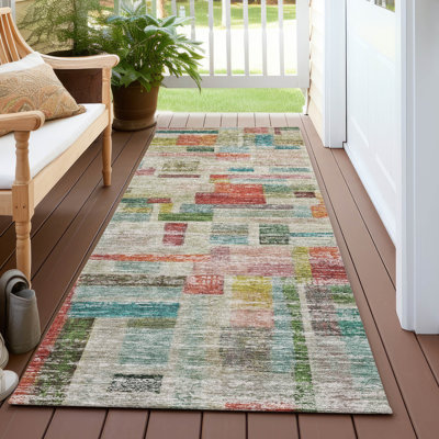 Machine Washable Indoor/Outdoor Chayden ACN1090 Paprika Rug