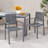 Outdoor Aluminum  Dining Chair with Rope Seat (Set of 2)-1890201764