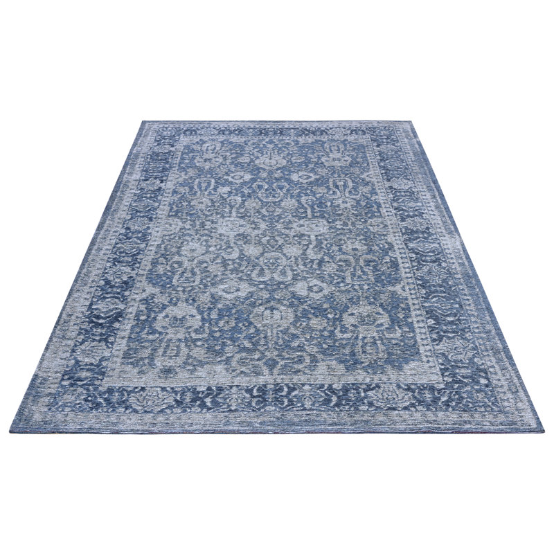 Catania Blue Rug, Rectangular 80 x 165cm