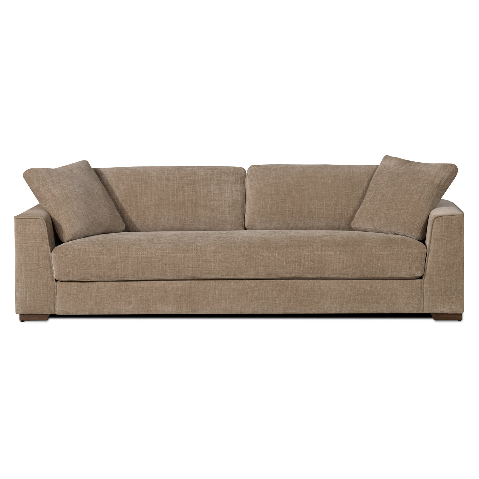 Capri 99" Upholstered Sofa, Clove Brown