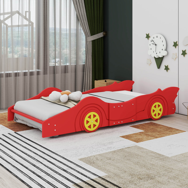 Lit plateforme Alahia, Rouge