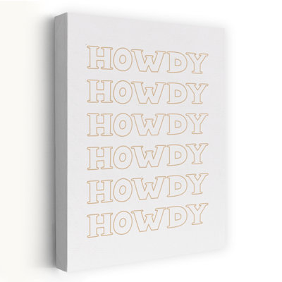 Neutral Howdy Bold Minimalist Modern Coastal Wall Art Print