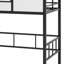 Lit mezzanine en métal avec toit et boîte de rangement-39627402