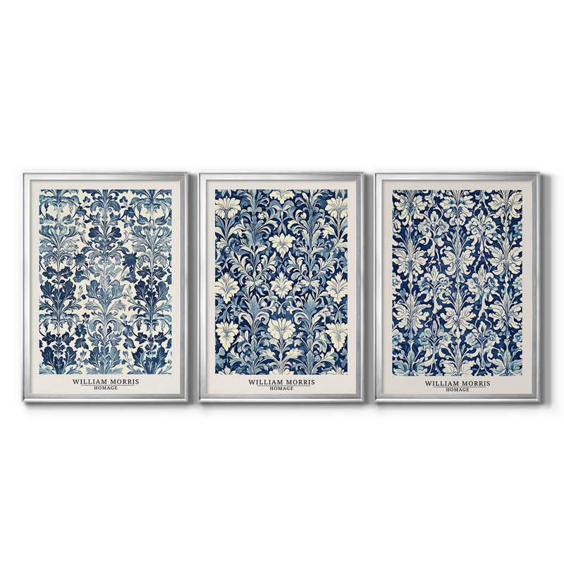 Collection de pièces de la collection Wmx DCVLVI de Wil Morris - Toile tendue avec châssis encadré - 3 pièces, Argent argent