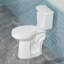 Toilette très haute 21 po | Toilette allongée deux pièces avec chasse d'eau puissante de 1,28 gallon par chasse | Toilette haute pour personnes à mobilité réduite-109360357