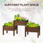 Lit de jardin surélevé avec 3 jardinières Outsunny