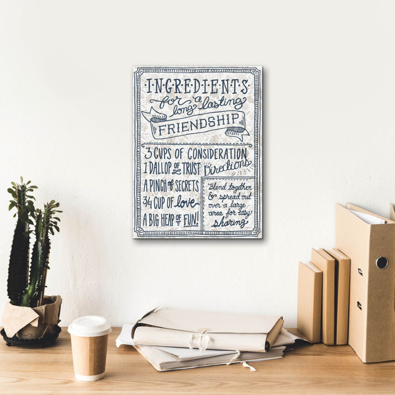 «Ingredients For Life Ditzy Floral 4 Neutral» par Mary Urban, art mural sur toile, H 16 po x l 12 po x P 0,75 po