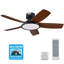 Ventilateur de plafond encastré moderne à profil bas de 42 po facile à installer avec lumière DEL et télécommande-2018463114