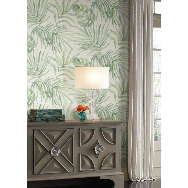 Rouleau de papier peint double L 27 po x l 27 po Camili, Vert clair