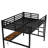 Metal Full Size Loft Bed  With Power Outlet And LED Lighted, Space-Saving, Noise Reduced, Black
