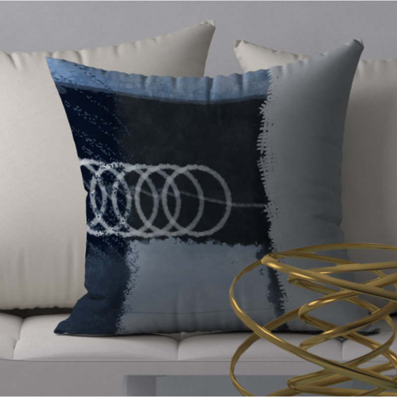 Housse de coussin décorative carrée à droits opulent, H 18 po x l 18 po