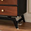 Meuble télé rétro en bois massif noir-518810870