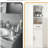 Tall Bathroom Storage Cabinet, Narrow Slim Freestanding Cabinet with 1 Drawer and 2 Doors