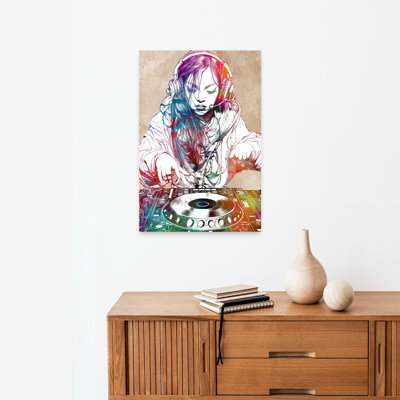 Vibrant Dj Session Colorful Modern Vibrant Wall Art