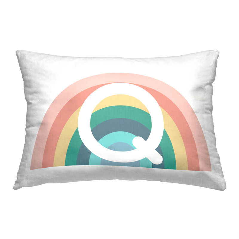 Coussin Rainbow Initiale, Q