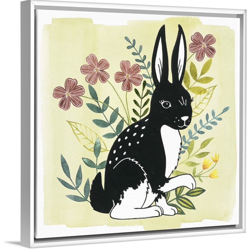 Art sur toiles floral forester iv Showers, H 12 po x l 12 po x P 1,75 po, Cadre flottant blanc