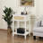 Geoffrey White Laminate Accent Table with Storage Drawer, 23.25"H x 17.88"W x 11.57"D