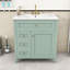 Meuble-lavabo moderne compact avec lavabo en céramique, tiroirs de rangement et tablette réglable-1210191707