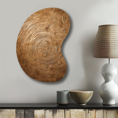 Tenesha - Boho Feather Boom Shape Asymmetric Metal Wall Sculpture
