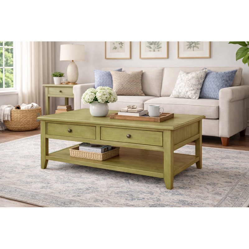 Table basse Beth, Vert européen