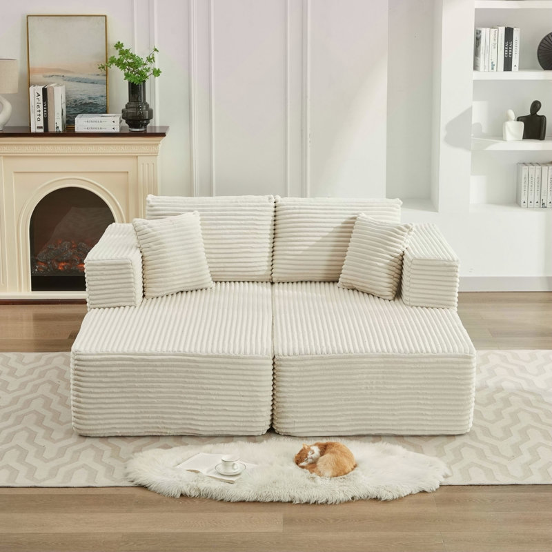 Canapé-lit modulaire 106 po Cloud, Beige