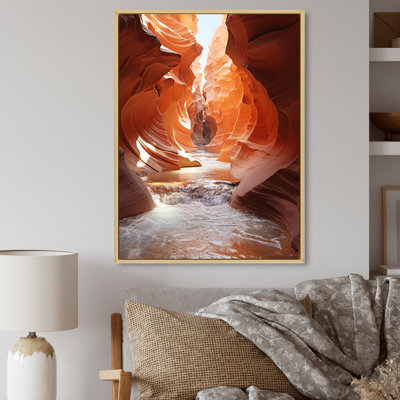 Beige orange canyon mirage sur toile