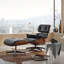 Méridienne rembourrée en cuir de polyuréthane de style Mid-Century avec repose-pieds, structure en bois massif, base en alliage d'aluminium robuste pour le bureau à domicile et le salon-1025875392-1025875401