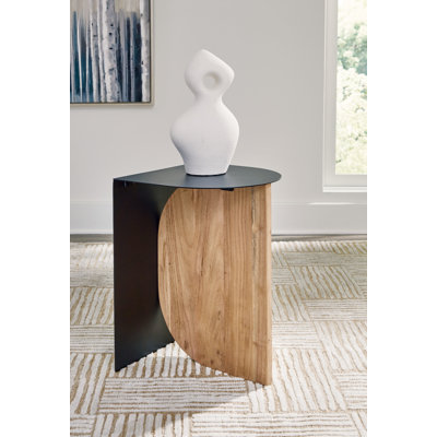 Josheua Steel Top End Table