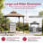 Sunjoy 8 ft. x 5 ft. Extra‑Tall Soft Top Grill Gazebo with Wood‑Look Heat‑Transfer Finish & Wider Bar Shelves