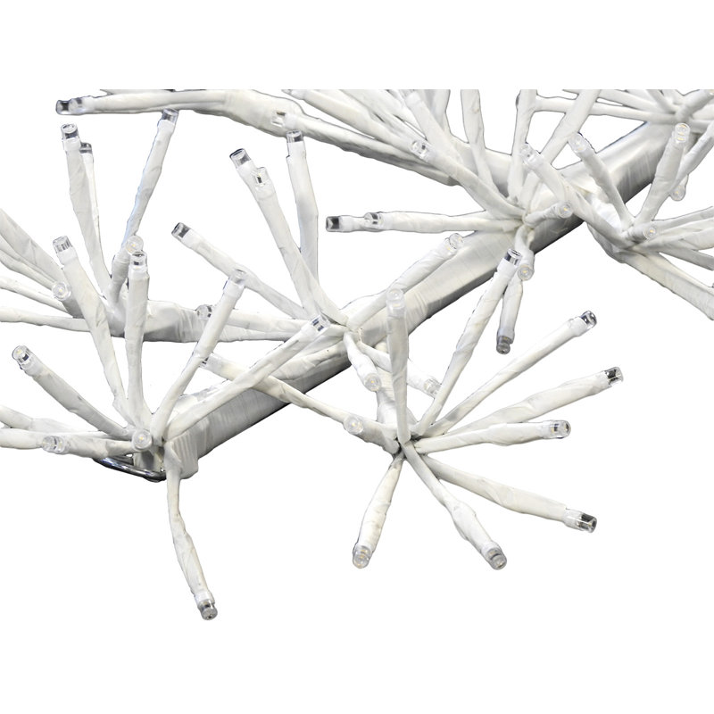 60"Pure White Sparkler Snowflake 1080 LED Lighted Window Décor