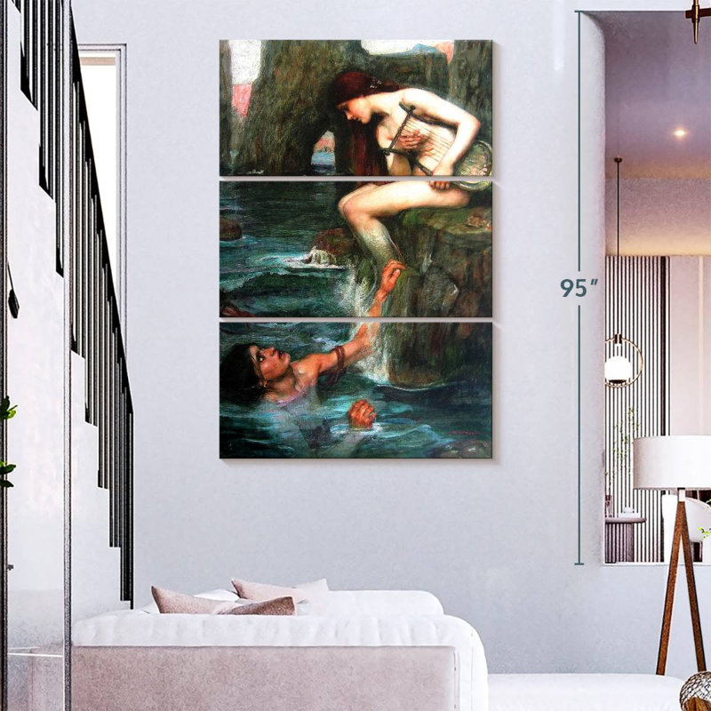La sirène, H 74 po x l 48 po