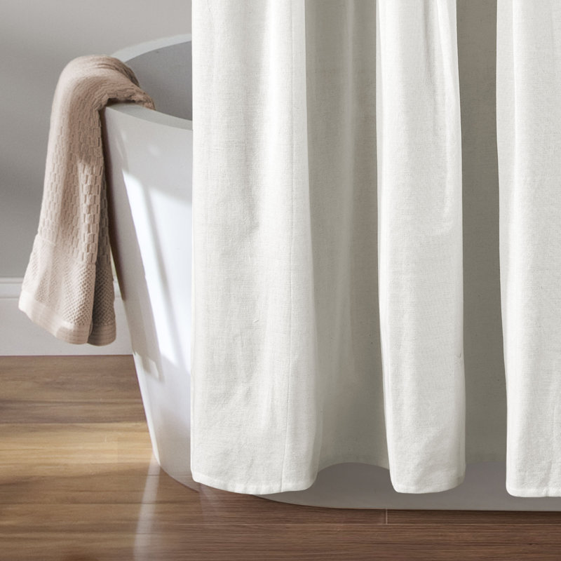 Ruya Polyester Blend Shower Curtain, Blush, 183cm W x 183cm L