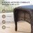 Gaetanino Wicker Outdoor Ottoman with Cushion-704381067-710947570