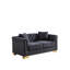 Canapé classique de style moderne, canapé double Chesterfield de 62 po avec accoudoirs arrondis cloutés décoratifs Cloud-133247766