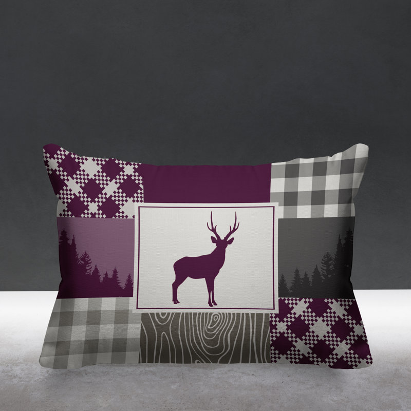 Range Outdoor Reversible Throw Pillow, Purple, 14" x 20", Rectangle
