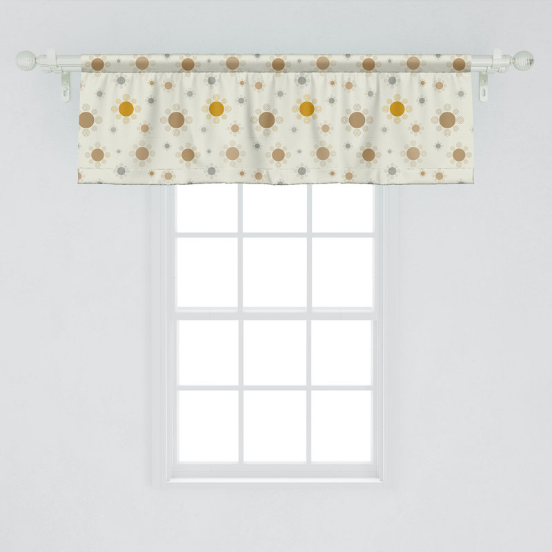Amber Camel Satin Polyester Rod Pocket Valance Pack